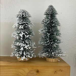 Festive Green and White Holiday Trees